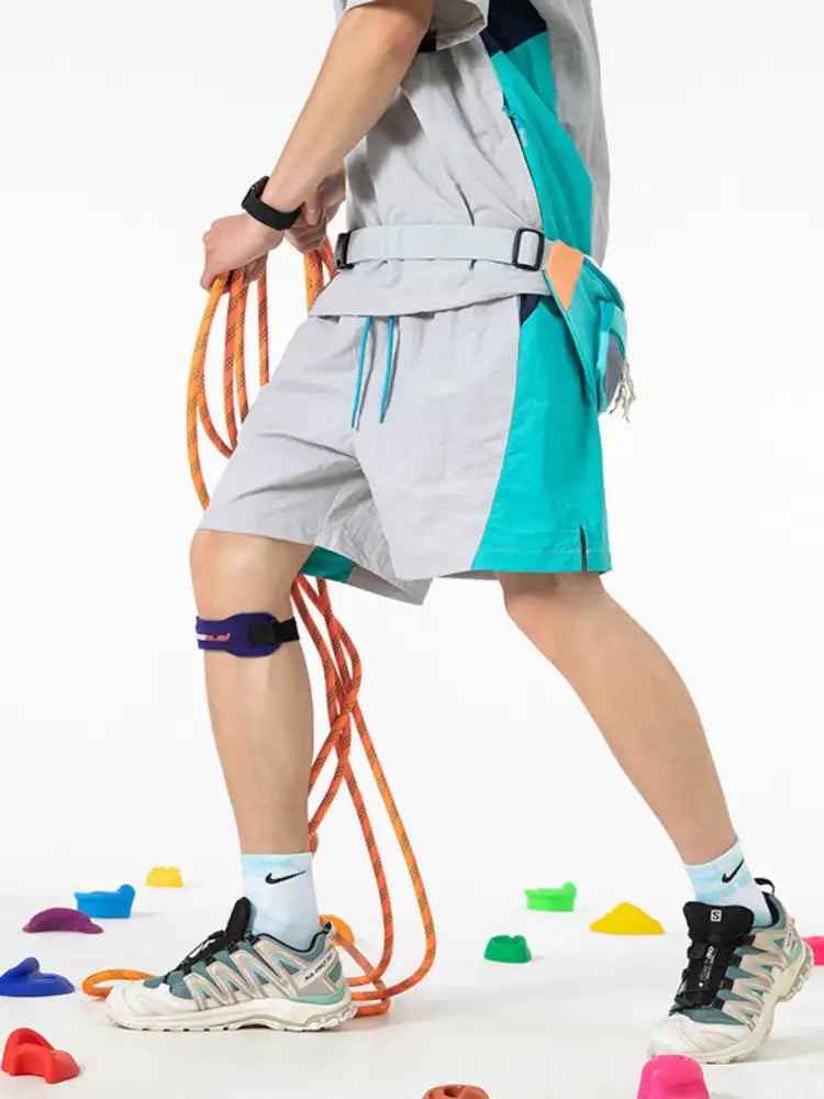 Men’s Drawstring Color Block Shorts