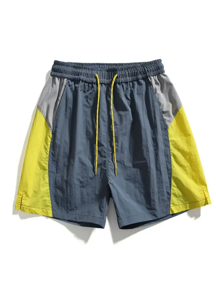 Men’s Drawstring Color Block Shorts
