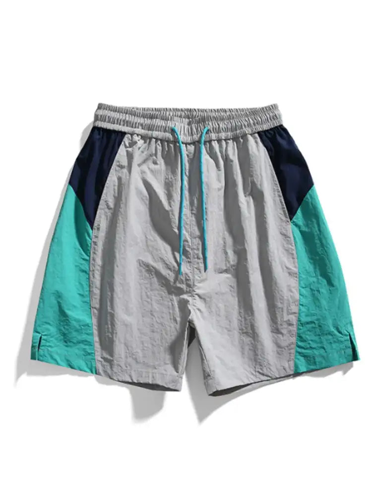 Men’s Drawstring Color Block Shorts