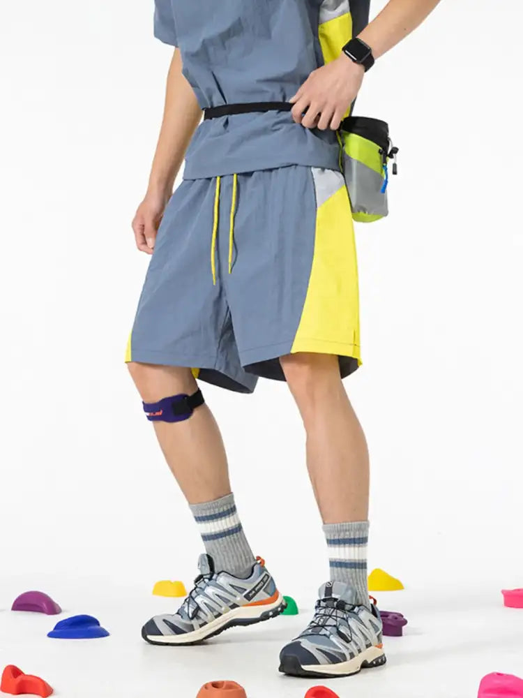 Men’s Drawstring Color Block Shorts