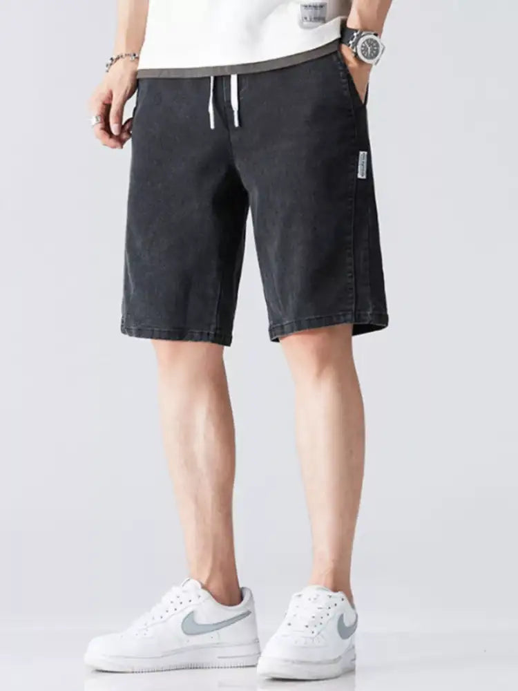 Men’s Drawstring Denim Shorts