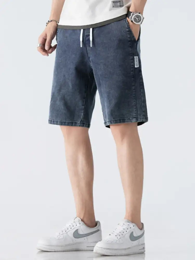 Men’s Drawstring Denim Shorts