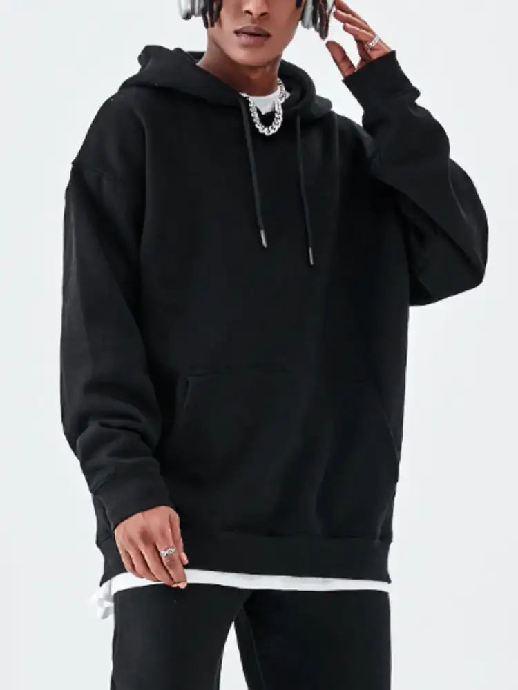 Men’s Drawstring Drop Shoulder Hoodie