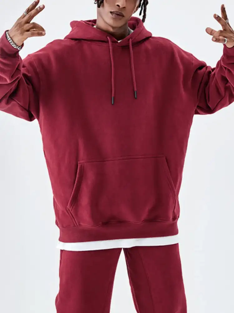 Men’s Drawstring Drop Shoulder Hoodie