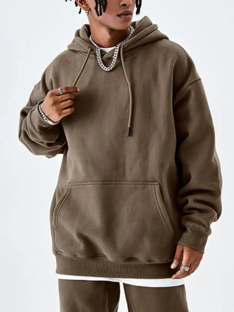 Men’s Drawstring Drop Shoulder Hoodie