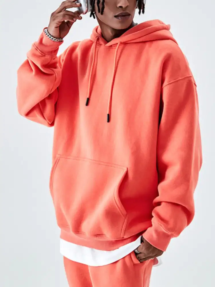 Men’s Drawstring Drop Shoulder Hoodie