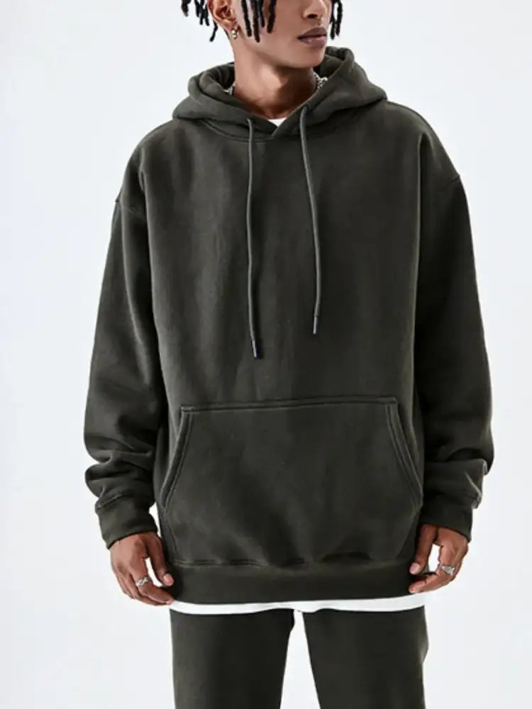 Men’s Drawstring Drop Shoulder Hoodie