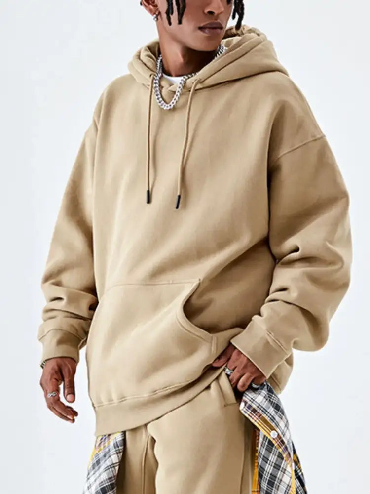 Men’s Drawstring Drop Shoulder Hoodie
