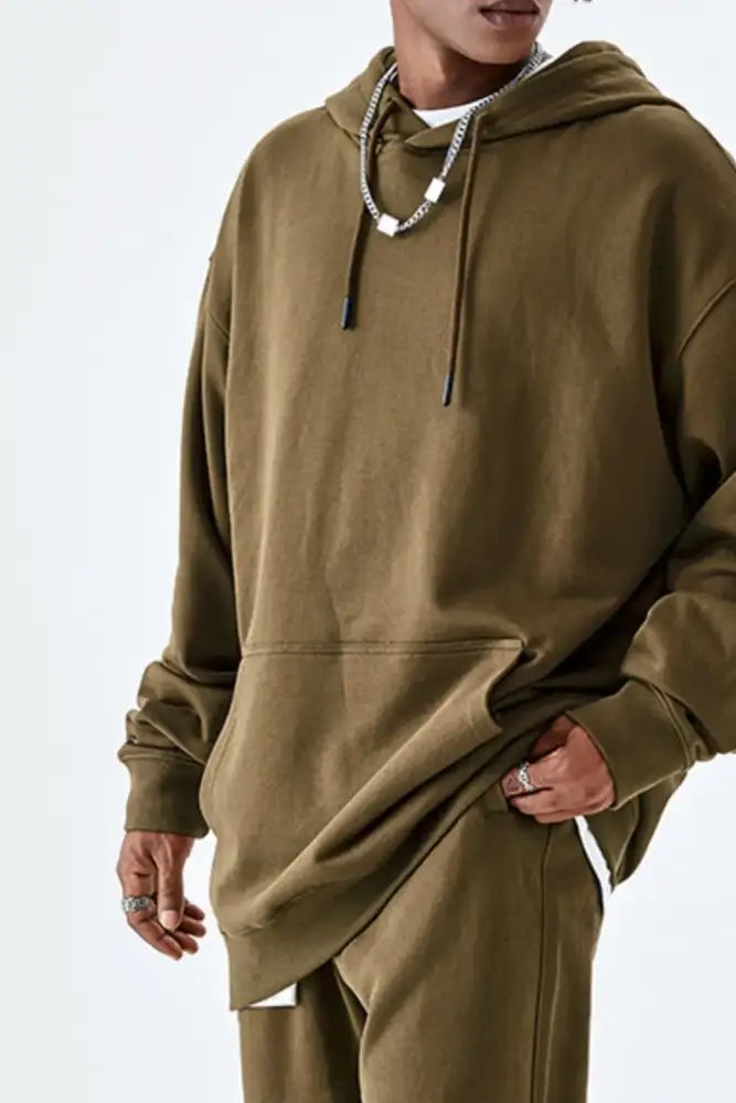 Men’s Drawstring Kangaroo Pocket Hoodie