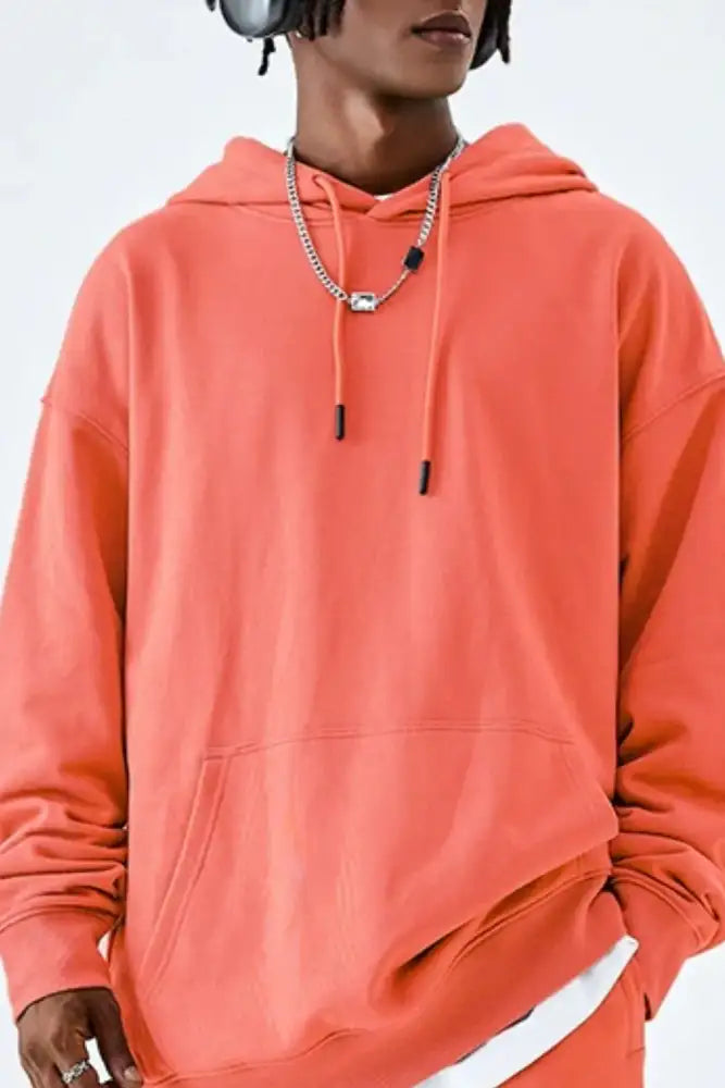 Men’s Drawstring Kangaroo Pocket Hoodie