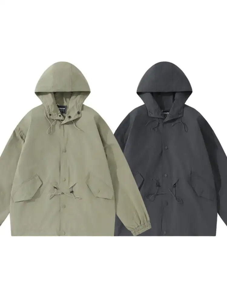 Men’s Drawstring Long Sleeve Hooded Jacket