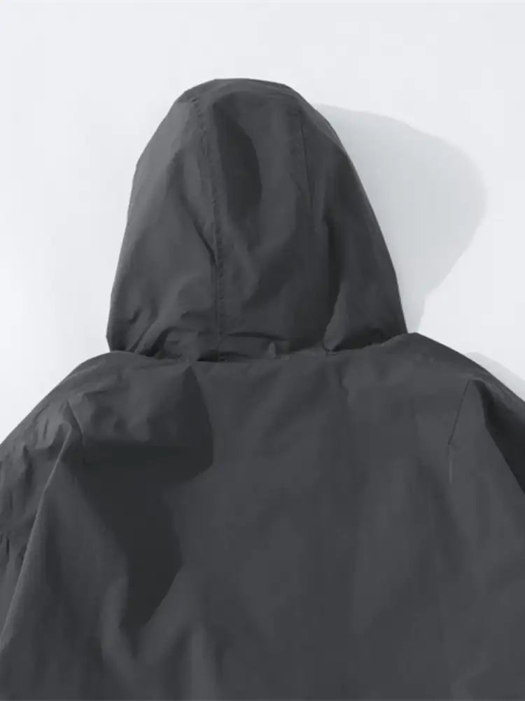 Men’s Drawstring Long Sleeve Hooded Jacket