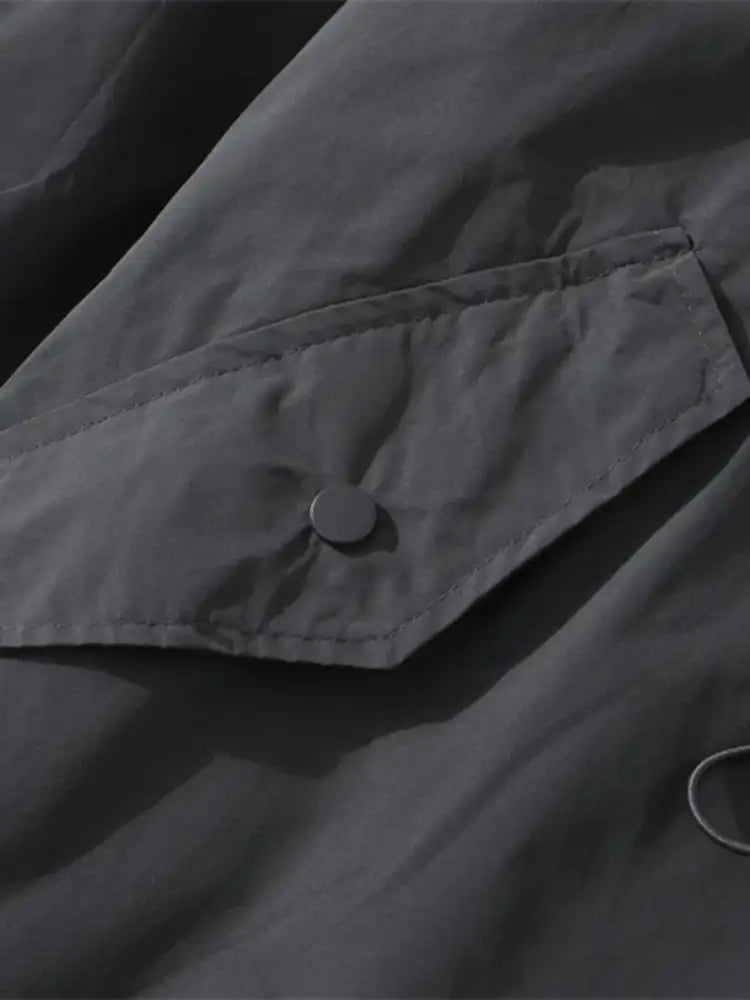 Men’s Drawstring Long Sleeve Hooded Jacket