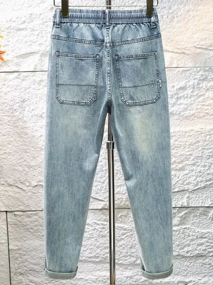 Men’s Drawstring Loose Fit Jeans