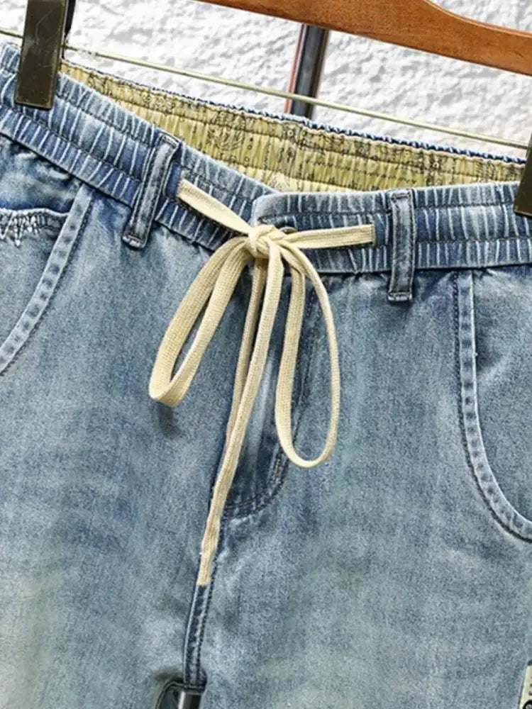 Men’s Drawstring Loose Fit Jeans