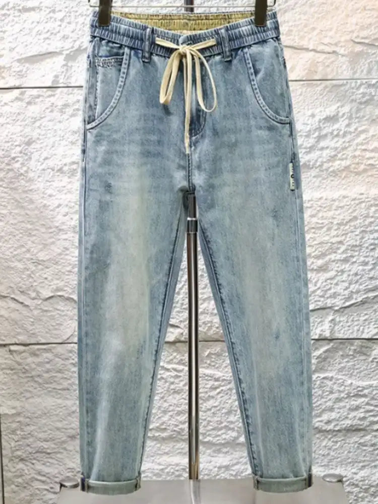 Men’s Drawstring Loose Fit Jeans