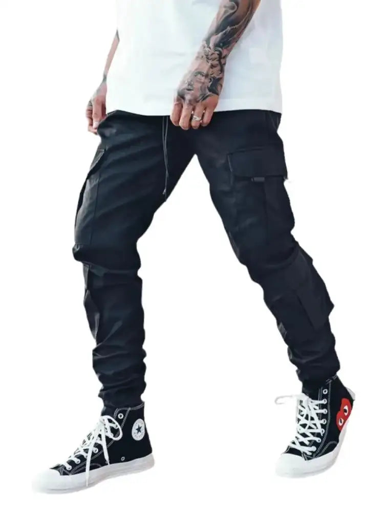 Men’s Drawstring Pants with Cargo Pockets