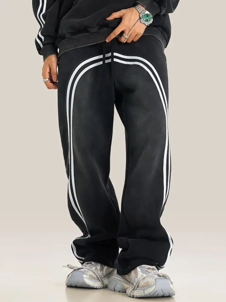 Men’s Drawstring Striped Pants