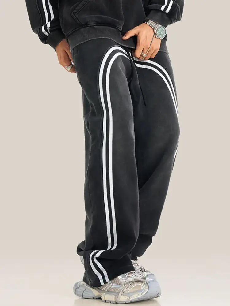 Men’s Drawstring Striped Pants