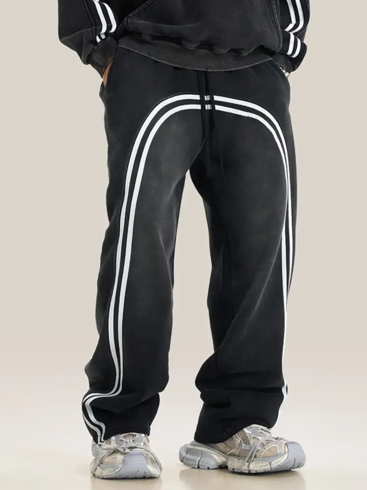 Men’s Drawstring Striped Pants