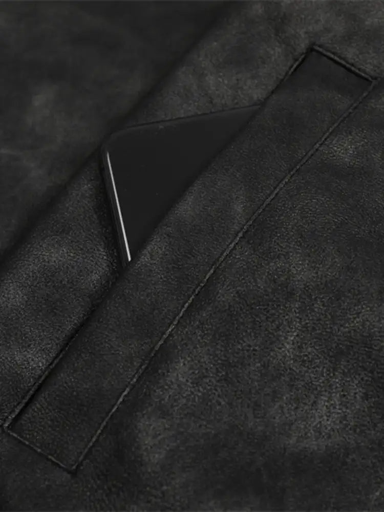 Men’s Drawstring Washed Zip Up Hooded Jacket