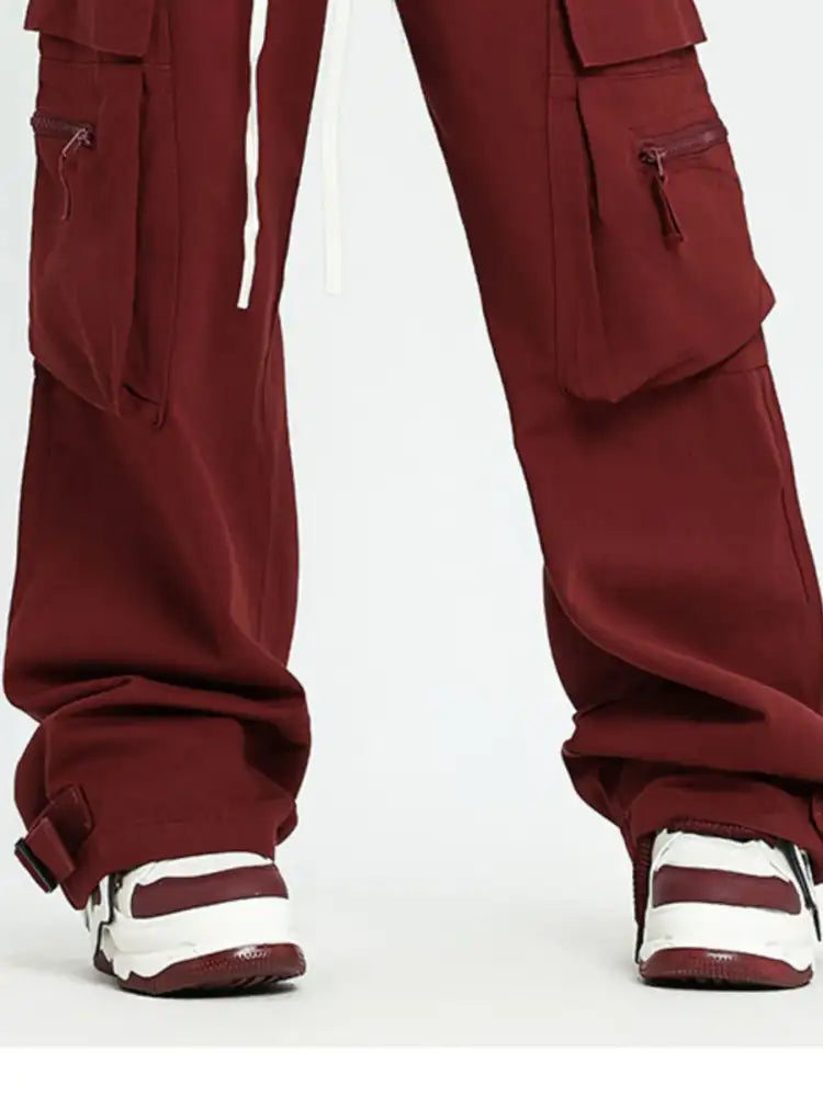 Men’s Drawstring Wide Leg Cargo Pants