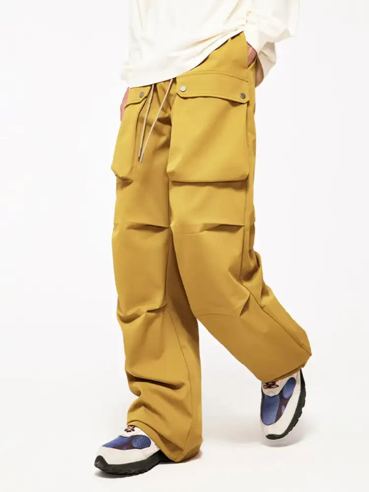 Men’s Drawstring Wide Leg Cargo Pants