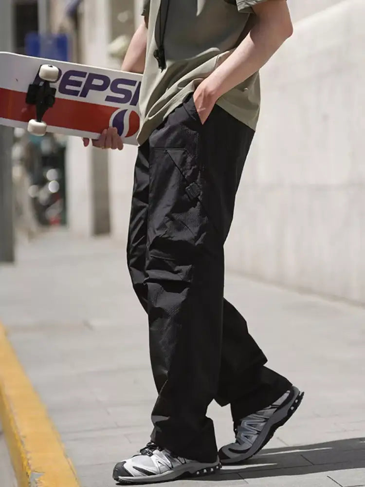 Men’s Drawstring Wide Leg Pants