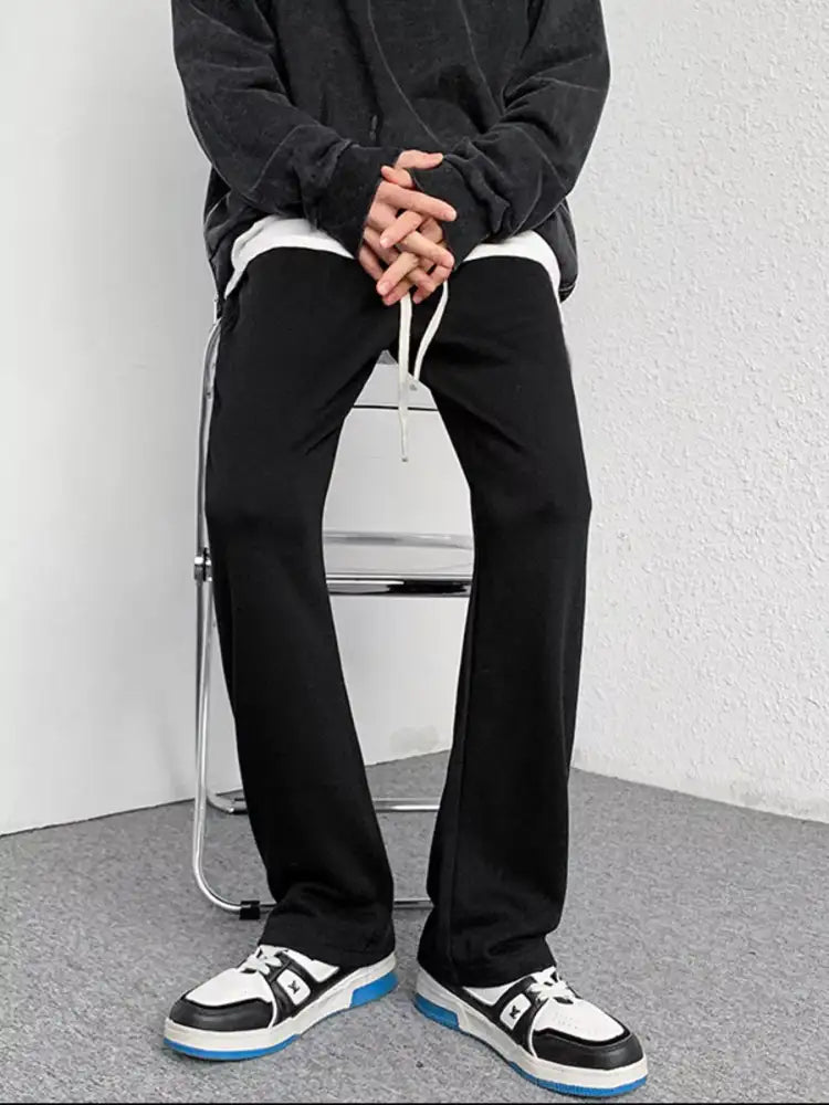 Men’s Drawstring Wide Leg Pants