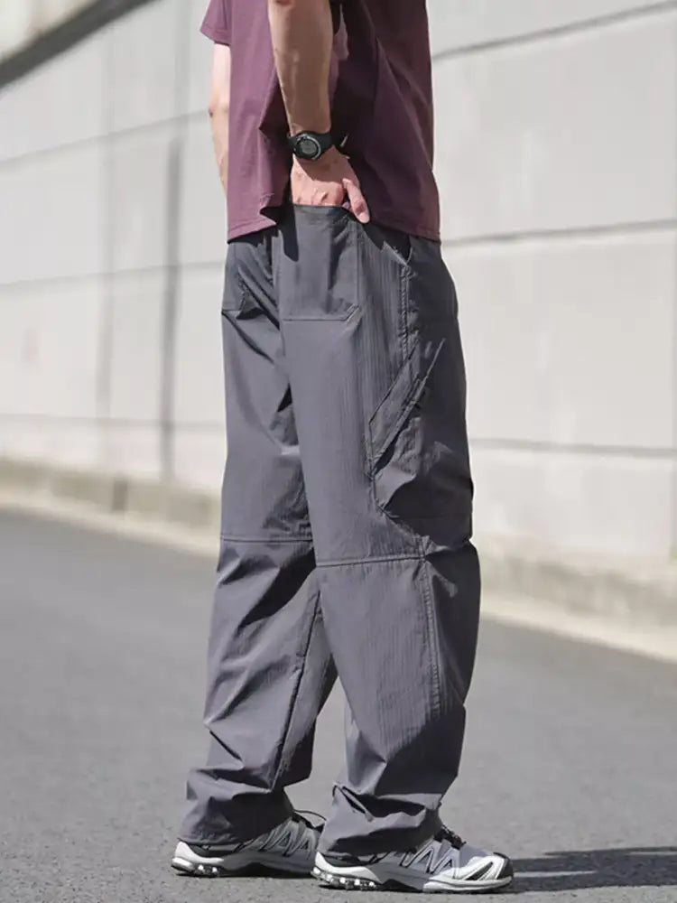 Men’s Drawstring Wide Leg Pants