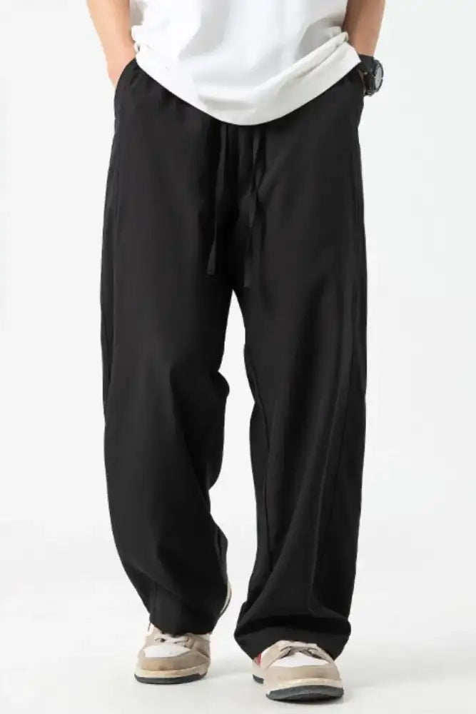 Men’s Drawstring Wide Leg Pants