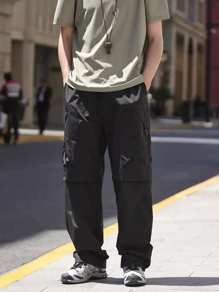 Men’s Drawstring Wide Leg Pants