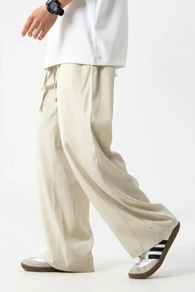 Men’s Drawstring Wide Leg Pants