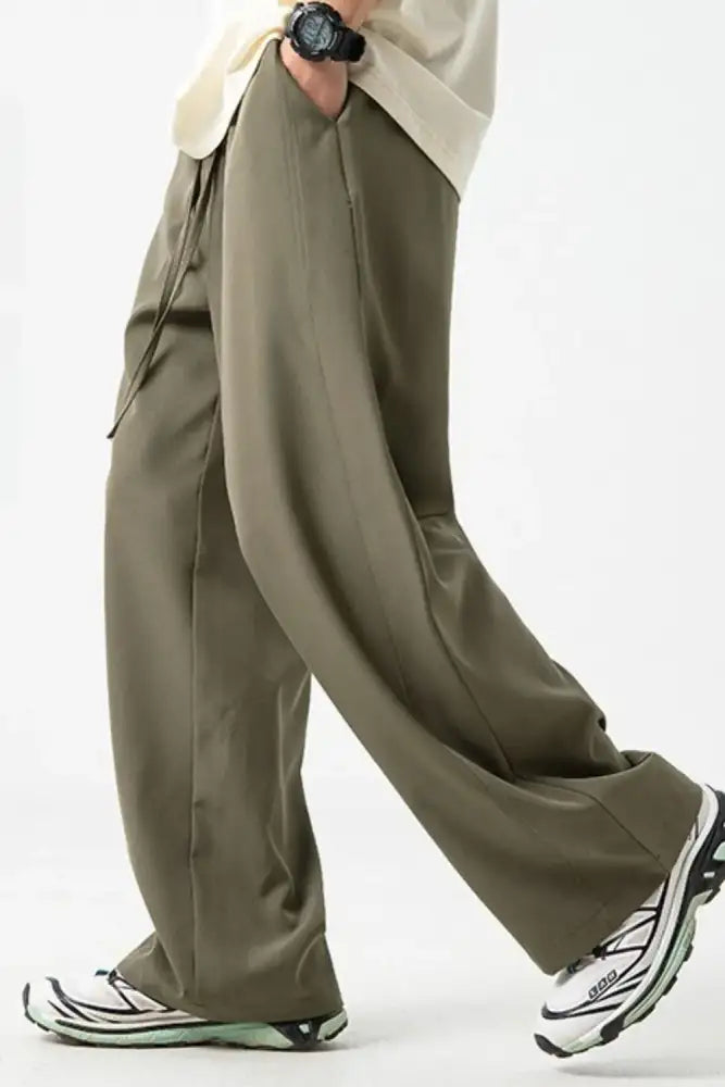 Men’s Drawstring Wide Leg Pants
