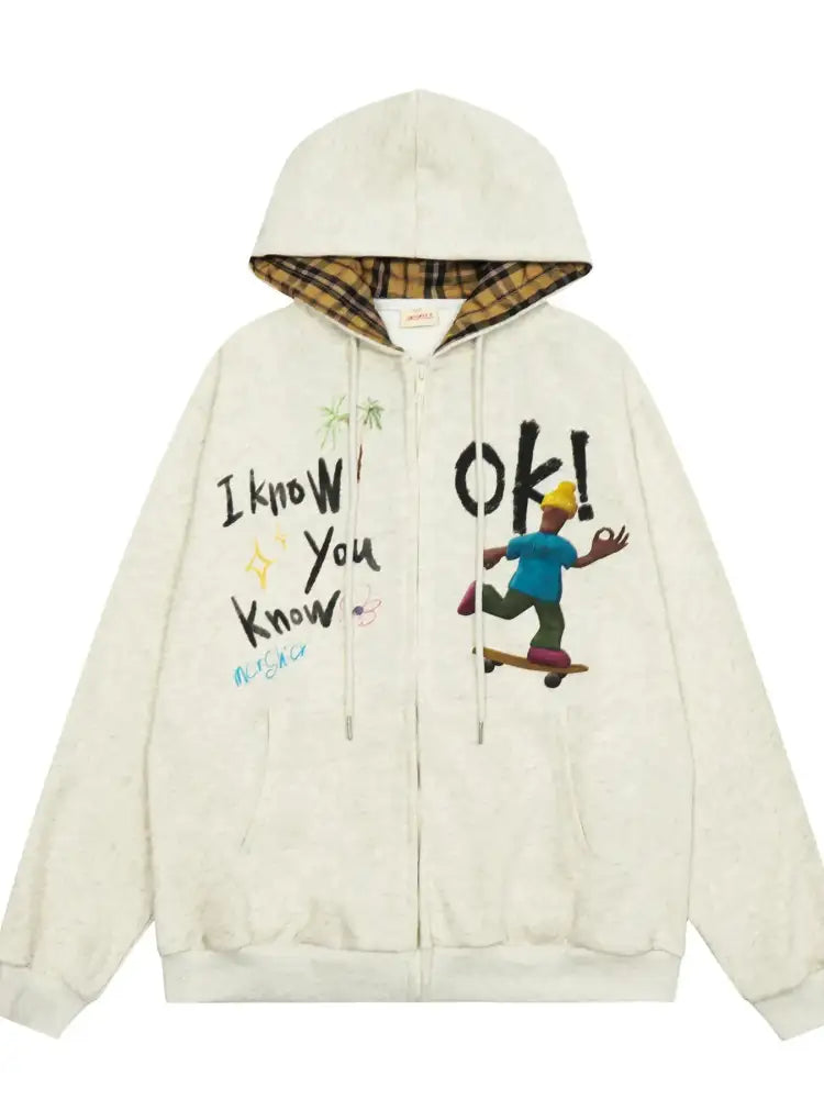 Men’s Drawstring Zip Up Hoodie