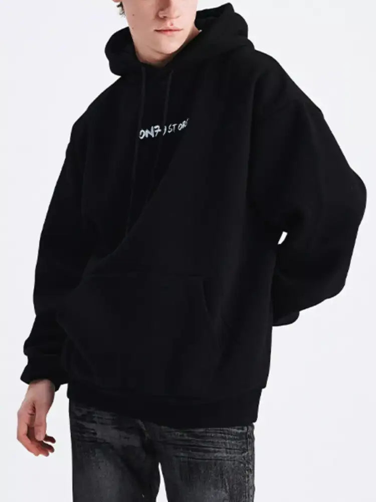 Men’s Drop Shoulder Drawstring Hoodie