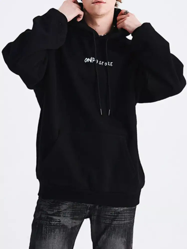 Men’s Drop Shoulder Drawstring Hoodie