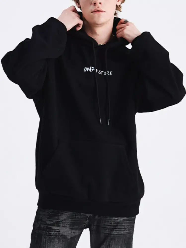 Men’s Drop Shoulder Drawstring Hoodie