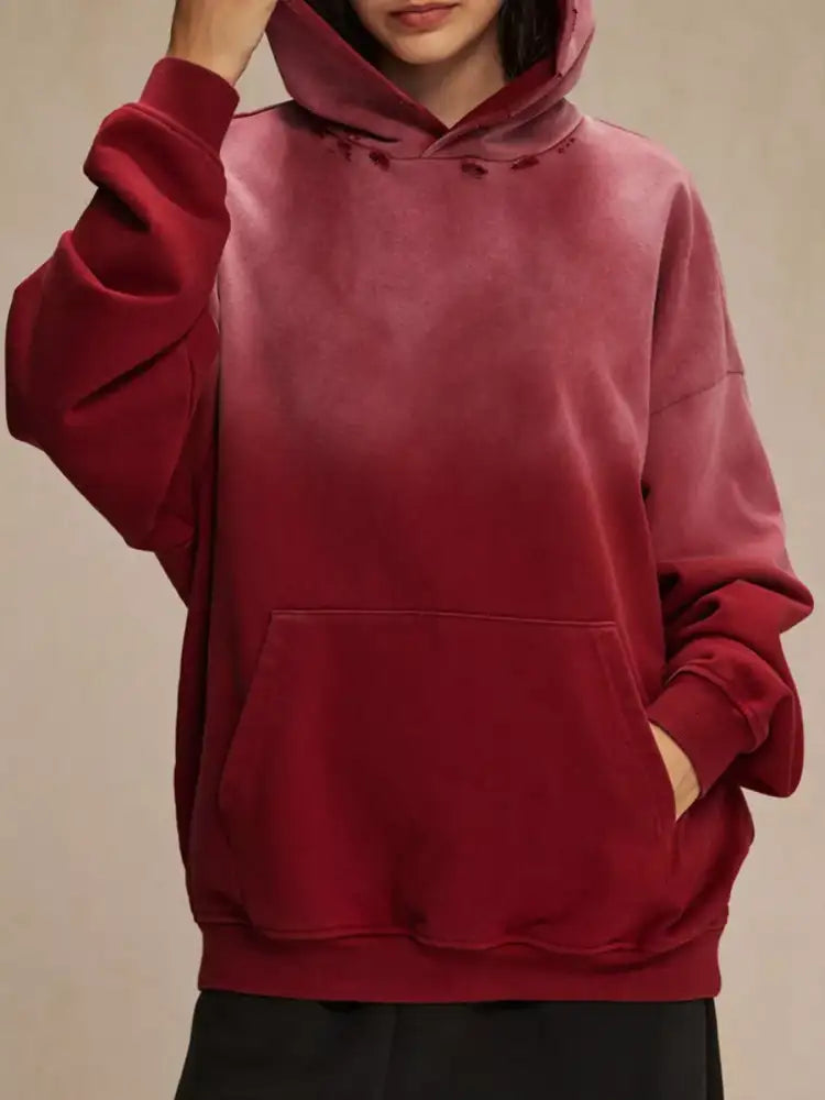 Men’s Dropped Shoulder Hoodie with Kangaroo Pocket