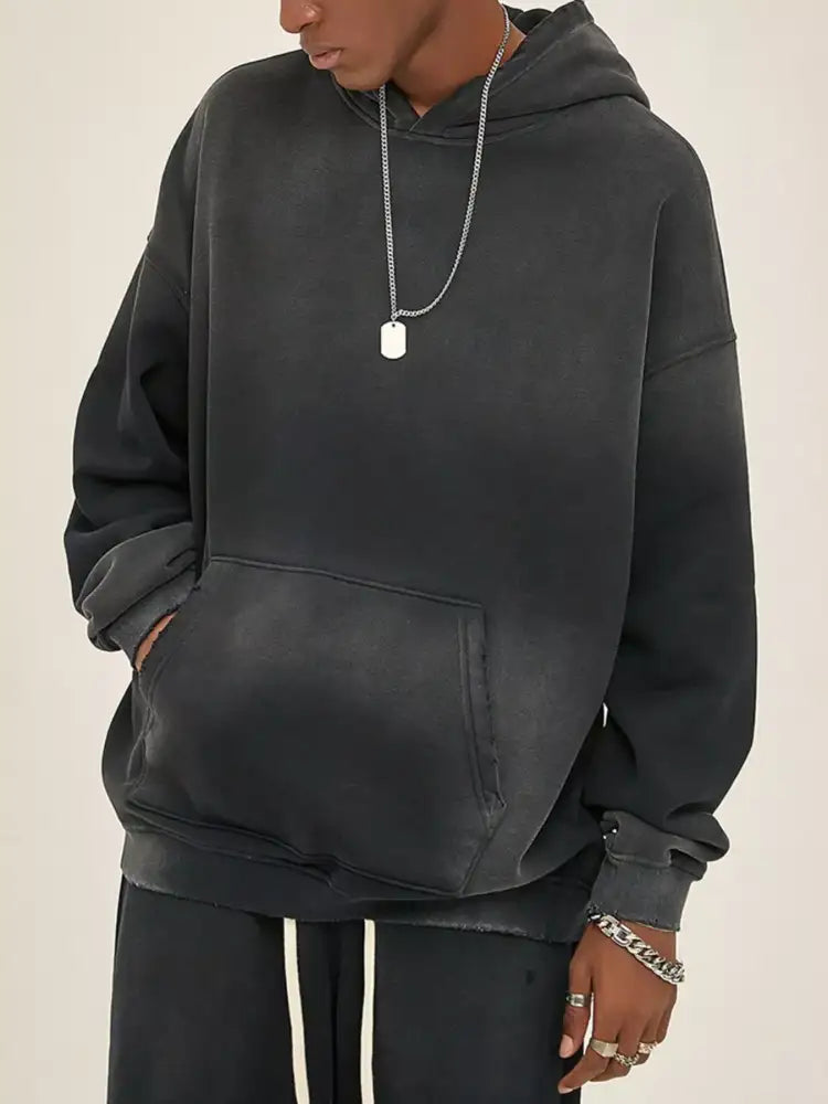 Men’s Dropped Shoulder Long Sleeve Hoodie