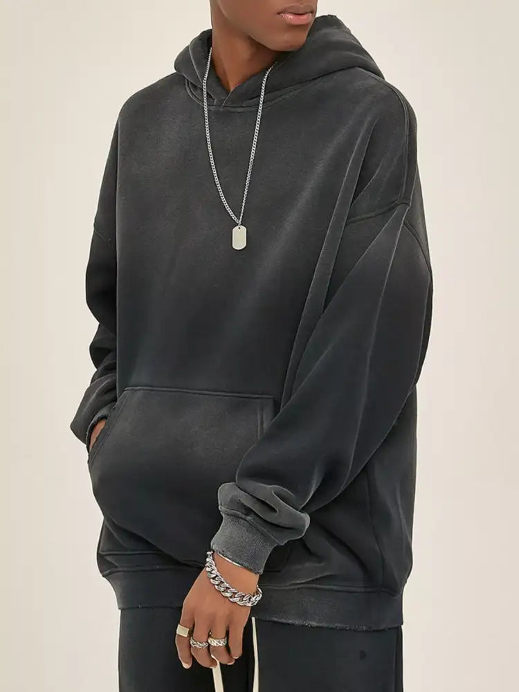 Men’s Dropped Shoulder Long Sleeve Hoodie