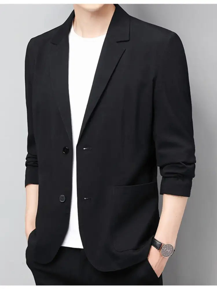 Men’s Full Size Button Up Long Sleeve Blazer Plus