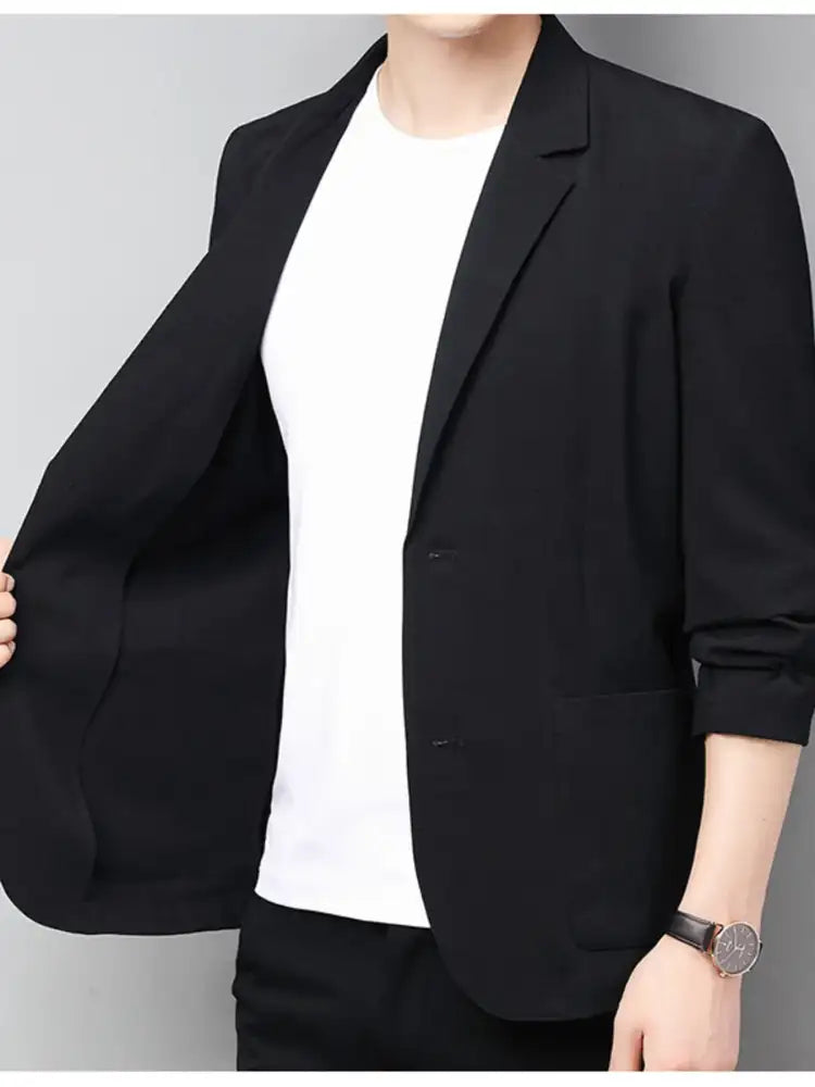 Men’s Full Size Button Up Long Sleeve Blazer Plus