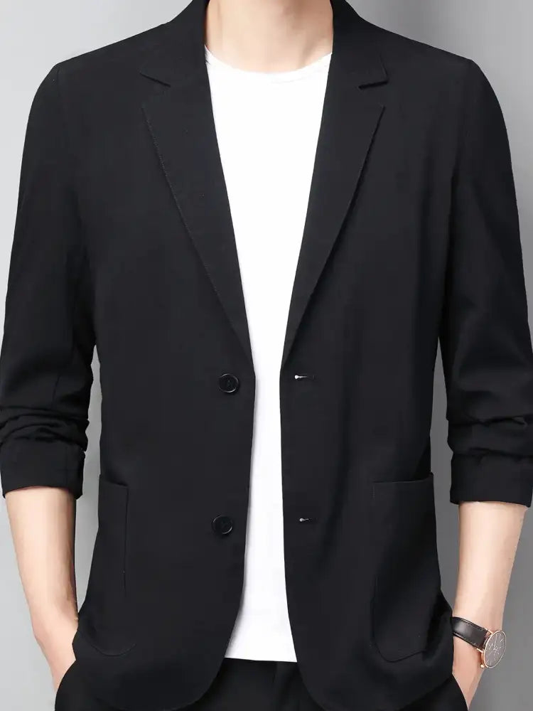 Men’s Full Size Button Up Long Sleeve Blazer Plus