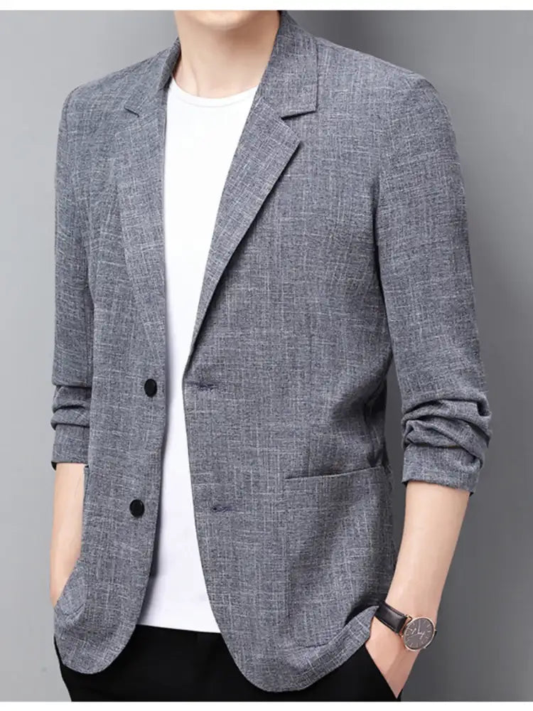 Men’s Full Size Button Up Long Sleeve Blazer Plus