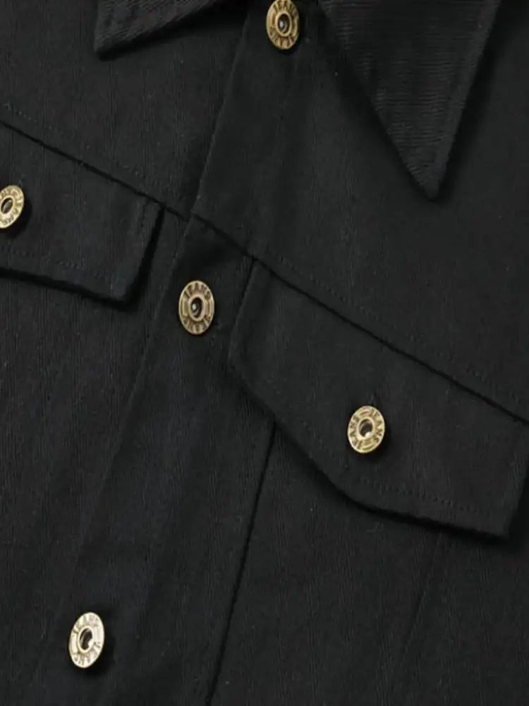 Men’s Full Size Button Up Long Sleeve Jacket Plus