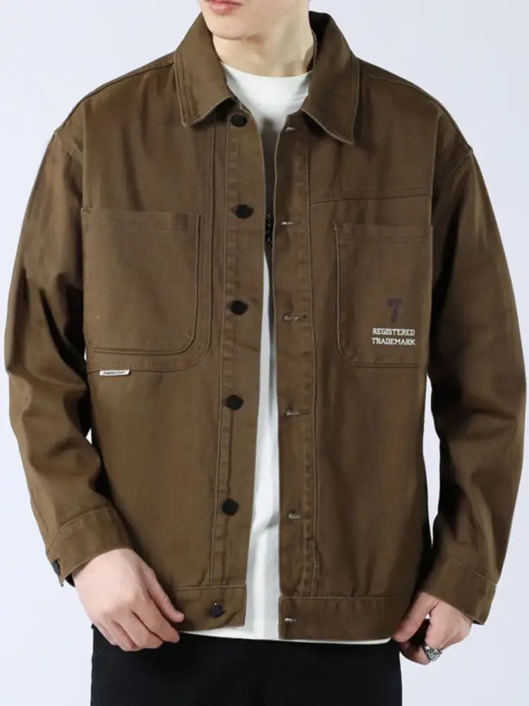 Men’s Full Size Button Up Long Sleeve Shacket Plus