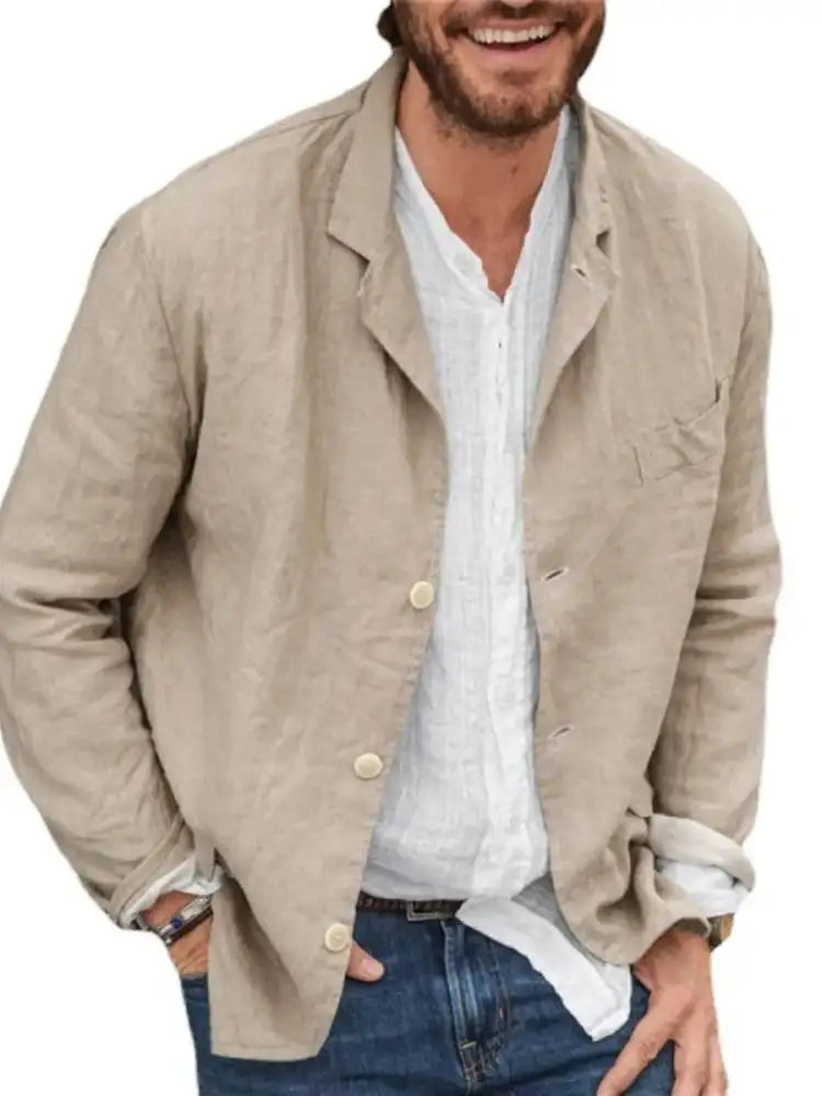 Men’s Full Size Button Up Long Sleeve Shacket Plus