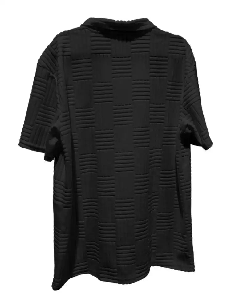 Men’s Full Size Button Up Short Sleeve Top and Shorts Set Plus