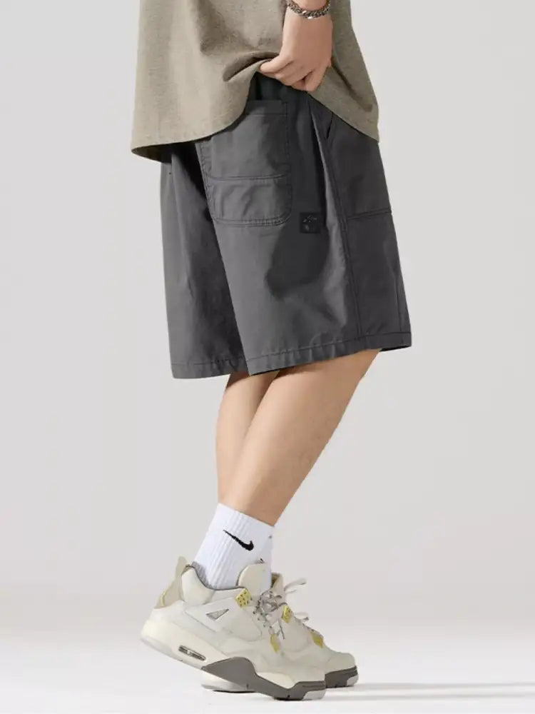 Men’s Full Size Cargo Drawstring Shorts Plus